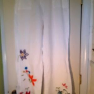 Soft Surroundings  TL White linen pants